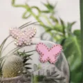 Pink Butterfly Rhinestone Pearl DIY Craft Patch Accessory Decor for Bags and Hats Crafts - Pink Butterfly