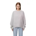 Grey oversized crewneck knit sweater variant, cozy women autumn winter pullover top. - S / Tops / Light Gray