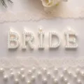 Pearl rhinestone letter patch DIY clothing hat bag decorative accessories alphabet sticker - BRIDE / Hot Melt Glue Set