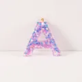 Glitzer Harz Buchstabe A Schlüsselanhänger Anhänger DIY Zubehör funkelndes Alphabet Geschenk - Buchstabe A