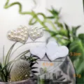 Pearl rhinestone heart patch DIY handmade accessories for clothing bags hats crafts. - Linked Hearts