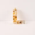 Epoxy resin shell letter L pendant DIY keychain high-end bag hanging accessory variant - Letter L