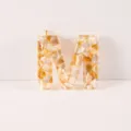 Resin shell letter M pendant keychain DIY cute bag accessory high quality charm stylish new - Letter M