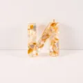 Resin Natural Shell Letter N Pendant Keychain DIY Stylish Bag Charm Accessory Parts - Letter N