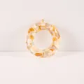 Resin shell letter O pendant DIY keychain charm bag accessory high-end fashion design chic style - Letter O