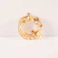 Resin shell letter Q keychain pendant DIY bag charm accessories fashion accessory jewelry - Letter Q