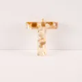 Resin Shell Letter T Pendant DIY Keychain Bag Charm Accessory Aesthetic Handmade Craft - Letter T