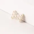 Witte parel strik DIY accessoire variant, ideaal voor handgemaakte haarspelden decoraties. - Stijl 17