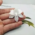 White multi-layer acrylic flower pendant earring DIY jewelry accessory component for crafting. - 38x42mm (3-Layer) / White
