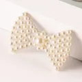 Parel strik haarspeld DIY accessoire, Franse stijl handgemaakt haarornament materiaal pakket. - Stijl 2