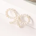 Witte parel strik haaraccessoire DIY handwerk materiaal elegante stijl variant uniek - Stijl 3