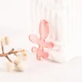 Pink semi-transparent acrylic tulip flower charm for DIY shoes jewelry accessories - Pink Leaf
