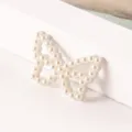Parel vlinder haarspeld DIY accessoire in wit handgemaakt sieraden materiaal variant. - Stijl 4