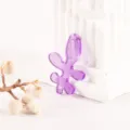 Purple translucent resin abstract leaf flower DIY charm clog accessories for shoes decor - Purple Leaf