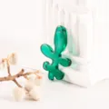 Green translucent leaf shaped acrylic charm variant for stylish clogs DIY accessories. - Green Leaf