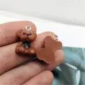 Καφέ αρκουδάκι ρητίνης κρεμαστό DIY αξεσουάρ κοσμημάτων μπρελόκ βραχιόλι διακόσμηση - 23x15mm / Σκούρο Καφέ