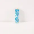 Resin letter I charm blue glitter keychain pendant DIY accessory stylish cute jewelry making piece - Letter I