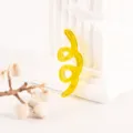 Yellow spiral acrylic DIY shoe charm accessory, stylish clog decoration piece for custom footwear. - Yellow Lines