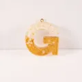 Resin letter G pendant DIY crystal epoxy keychain backpack charm decorative accessory gift - Letter G
