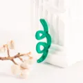 Green acrylic abstract leaf charm for clogs, stylish DIY shoe accessory variant. - Green Lines Pattern