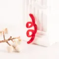 Red abstract acrylic charm pendant for clogs and DIY jewelry accessories decoration. - Red Striped Agate