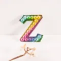 DIY rhinestone pearl letter Z patch colorful gradient sparkly clothing bag accessory badge - Letter Z