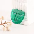 Green acrylic tulip flower leaf DIY pendant charm for clogs and jewelry accessories. - Green Tulip