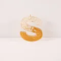 Resin letter S pendant DIY epoxy keychain charm gold glitter decorative accessory SKU - S