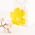 Yellow flower hair claw clip, translucent acrylic floral hair accessory variant style. - Yellow Flower