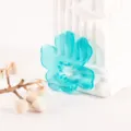 Turquoise blue transparent acrylic flower shoe charm for Crocs DIY decorative accessories. - Blue Flower