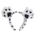 Cute fluffy tiger paw headband detail, soft plush animal ear hair hoop for party. - 15# White Tiger Claws Style