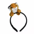 Cute plush tiger headband with a soft stuffed animal design, perfect for parties and daily wear. - 21# Yellow Tiger Doll Head-resting Style