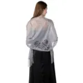 Grauer spitzen abendschal für braut brautjungfer abschlussball kleid eleganter schal - Grau