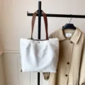 Freizeitsche Oxford Stoff Umhängetasche große Kapazität Damen Pendeln Mode Shopper Handtasche - Weiß