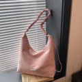 Süße rosa Umhängetasche mit Sternenmuster für Damen, große lässige Beuteltasche. - Rosa