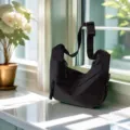 Black nylon crossbody dumpling bag, large capacity versatile shoulder bag for women daily use. - Black