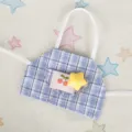 10cm vestiti bambola grembiule quadri blu simpatica ciliegia stella accessori bambola - Sciarpa Stella Gialla