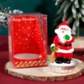 Candela Babbo Natale con confezione regalo Decorazione da tavola festiva soprammobile - Babbo Natale con Borsa