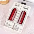 Candele coniche sfumate 4pz Scatola Eleganti Decorazione Matrimonio Festa San Valentino - Rosso