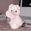 Cute pink plush toy soft stuffed animal doll desktop companion adorable gift for girls - Pink Pig (Without Pendant)
