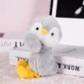 Cute grey plush duck stuffed animal toy soft palm-sized doll desktop decoration gift - Gray Penguin (Without Pendant)