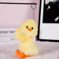 Détail de porte-clés en peluche de canard jaune mignon, pendentif de sac animal en peluche. - Canard Jaune (Boucle Ronde) / Jaune