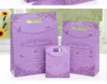 Lavender paarse papier cadeau zakjes set voor Valentijnsdag verjaardagen feest verpakking - Klein (12x6x16cm)