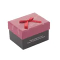 Leuke rechthoekige geschenkdoos met strik, perfect voor verjaardagsfeestjes, snoep en kleine cadeaus. - 9x7x6cm / Wijnrode Doos