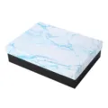 Blauwe marmeren geschenkdoos rechthoekige papieren verpakking doos voor verjaardag snoep feest - 9x7x6cm / Blauwe Marmer Kleine Doos
