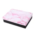 Roze marmer patroon geschenkdoos met zwarte basis, elegante verpakking voor feestdagen. - 9x7x6cm / Roze Marmer Kleine Doos