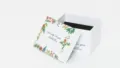 Witte bloemencadeau doos, schattige papier verpakking voor verjaardag snoepjes variant. - 9x7x6cm / Blad Kleine Doos