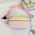 Bunte Dopamin-Gürteltasche, lässige Umhängetasche für Outdoor-Sportarten und den Alltag. - Rosa