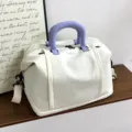 Large capacity travel duffel bag waterproof lightweight weekender bag for women carry on - White