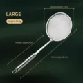 Cuillere ecremeuse a huile en acier inoxydable grand modele longueur 36.5 cm filtre - 14CM (Bord Fin)